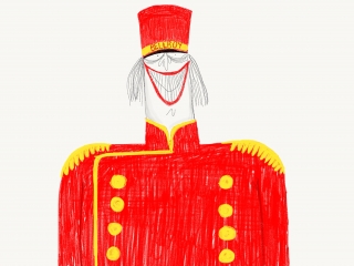 Smiling bellboy