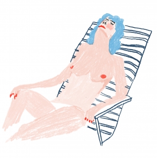 Sunbathing woman