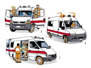 Ambulances and paramedical volunteers