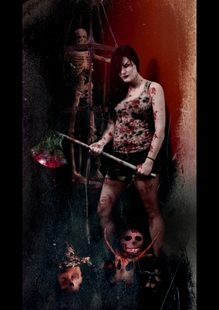 Killer girl with axe