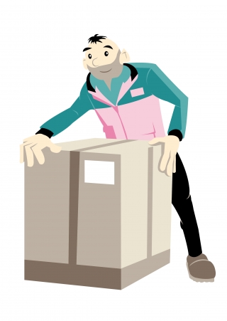 Postguy with a box