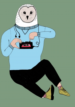 Chouette owl person listening to cassette.jpg