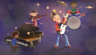 Children musician band