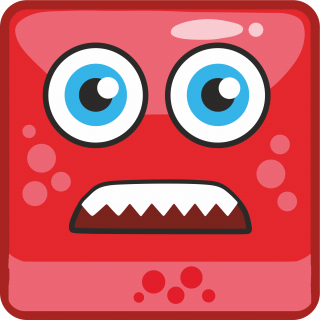 red cartoon monster