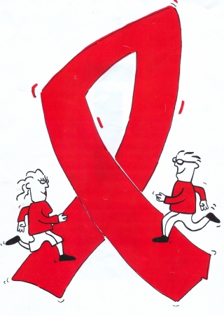 Aids red ribbon