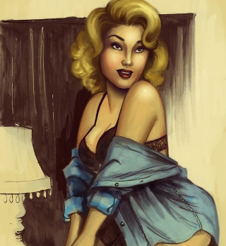 Pin up illustration of a girl