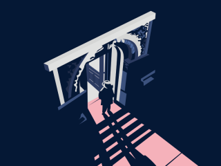 Movie poster man standing on the stairs.png