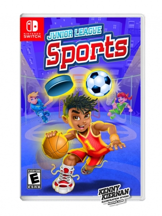 Junior League Sports african american boy basketball player video game box packaging illustration