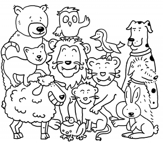 Family of Animals with Lion as the king