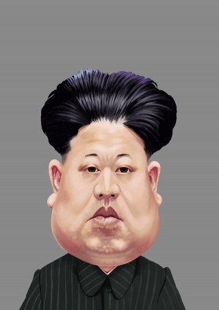 Caricature of Kim Jong Un