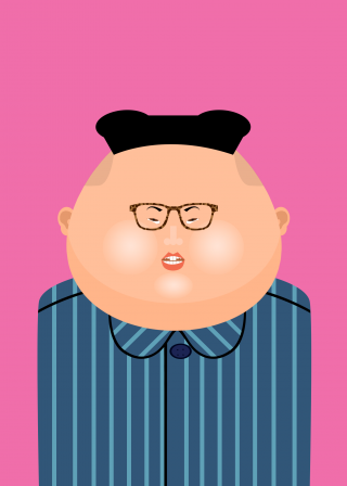 Portrait of a korean dictator Kim Jong Un