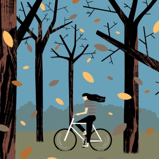 Girl riding bycicle in the forest.jpg