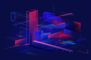 Dimetric City with Isometric View and geometric structures