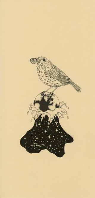 The_Mischievous_Song Thrush_on_Gaia_Born_from_Chaos