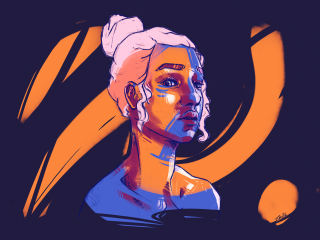 Colorful portrait of a woman.png