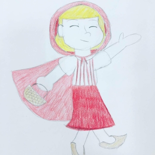 Little red riding hood on her way to grandma's.jpg