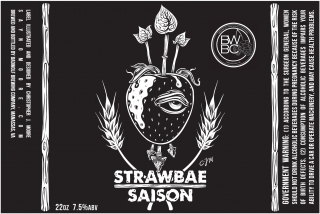 strawbae beer label