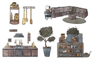 carolines apartment items