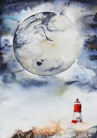 Moon & Lighthouse