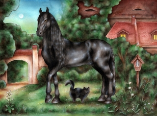 The Friesian and the Black Cat-SMALL