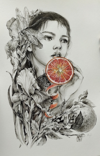 Акварель, графика. Апельсин.jpg