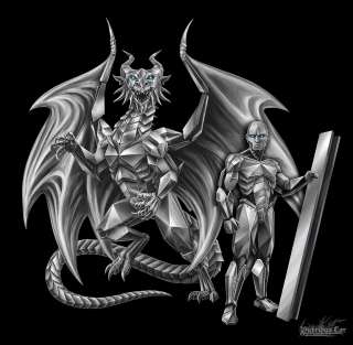 Fantasy Art of Metal Dragon and Steel Man.jpg