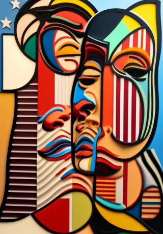 Le Baiser 70 x 100 cm