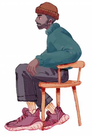 Man sitting on chair