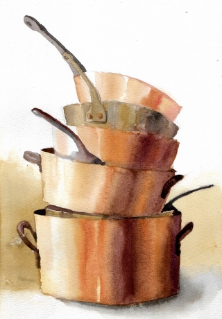 Watercolor Pots