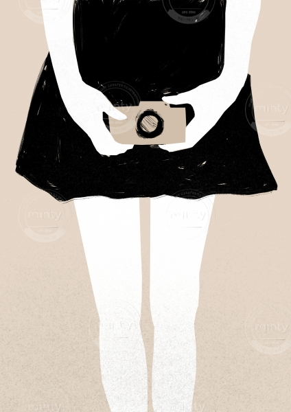 Girl holding a camera