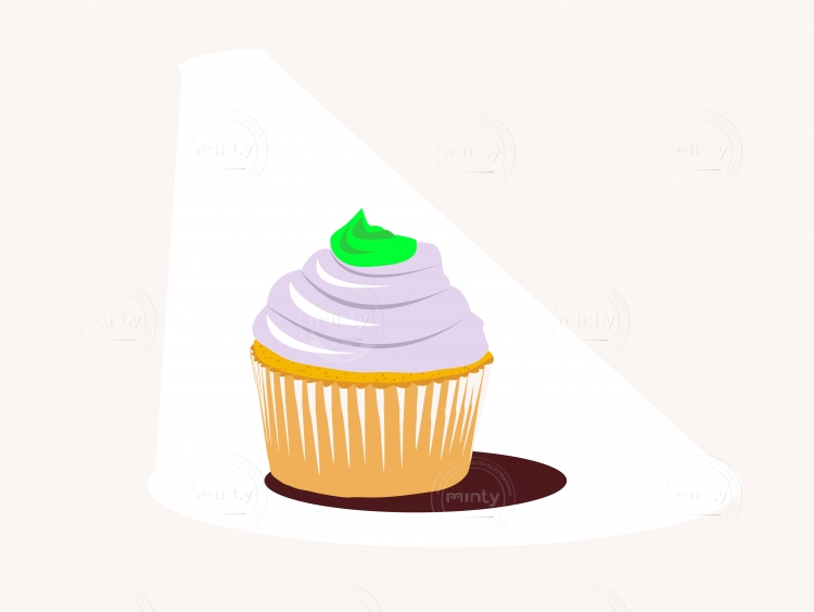 GIFT Minty flavoured raspberry cupcake for you