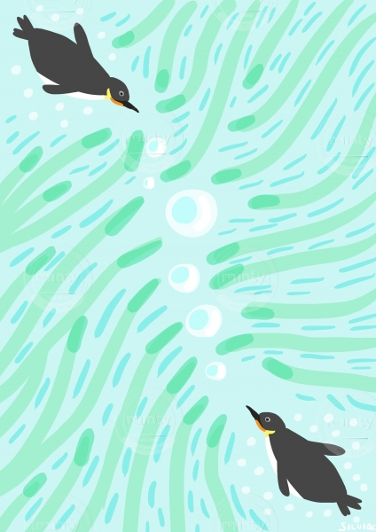 Penguins Under Water