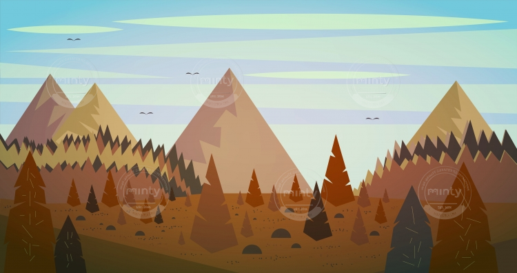 Spruce forest landscape