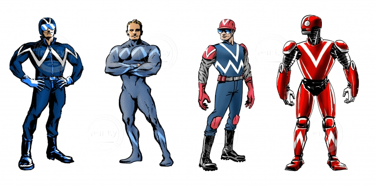 4  hero character concept