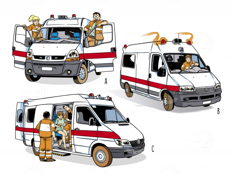 Ambulances and paramedical volunteers