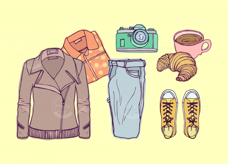 Flatlay outfit essentials 