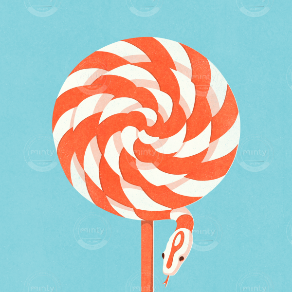 Poisonous candy snake lollipop