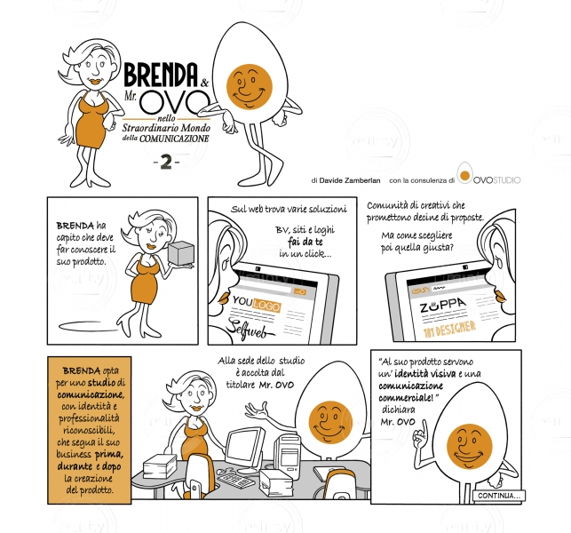 Advercomic for Ovostudio graphic agency website (page 2)