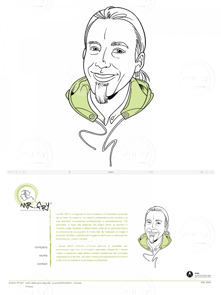 Owner's portrait for Mr. FRY graphic agency website