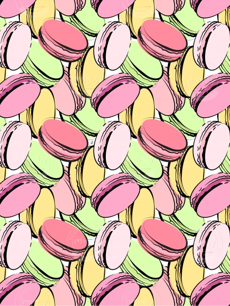 Pastel colour macarons sweet food pattern