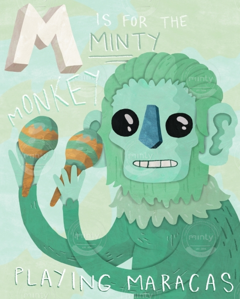 Minty Monkey playing Maracas