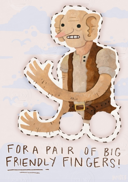 Big friendly Giant Finger Puppet