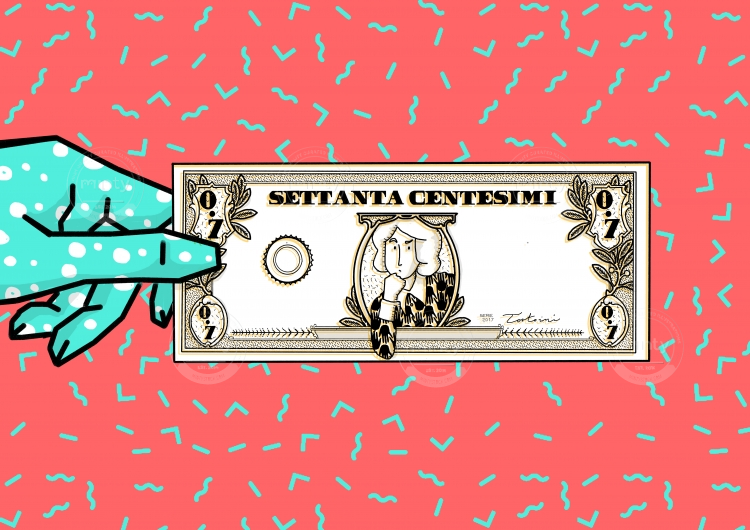 Pink is not the color of money | Editorial illustration on gender pay gap experienced by Italian women