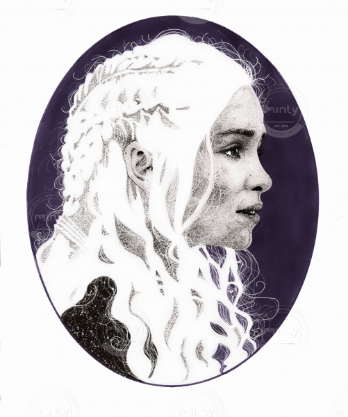 Daenerys Targaryen the dragon queen portrait.