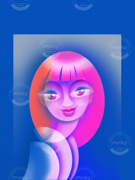 Digital woman face