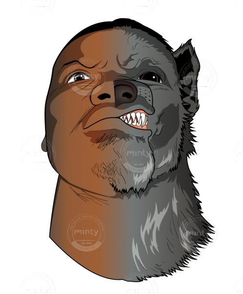 Logo:Character:Mascot Design General-Illustration-Wolf-face