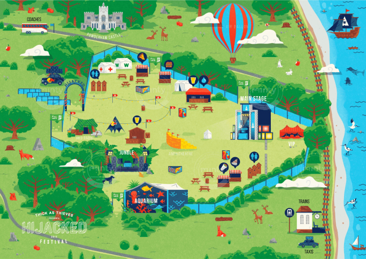 Hijacked! Festival Map