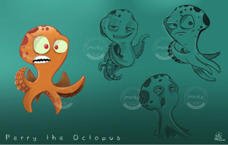 Perry the Octopus Character design