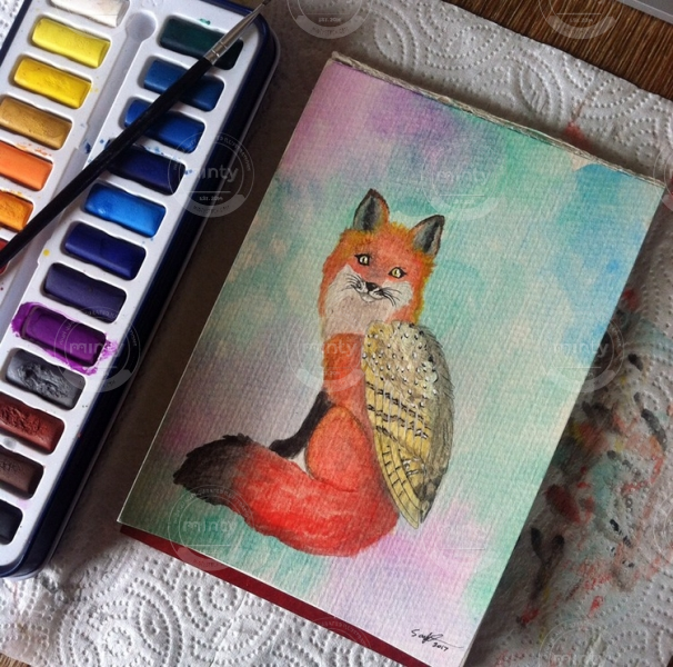 Watercolor Fox