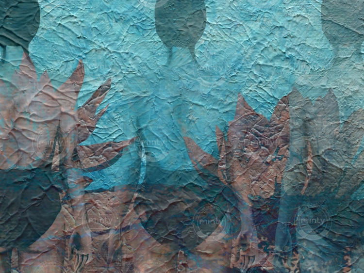 swimmers in front of water lilies